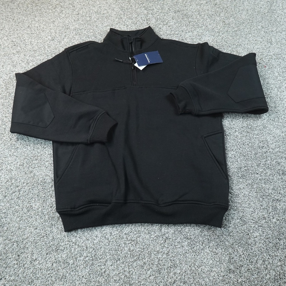 NEW Propper Sweatshirt Mens L Black 1/4 Zip Sweater Fleece Pullover Tactical Top
